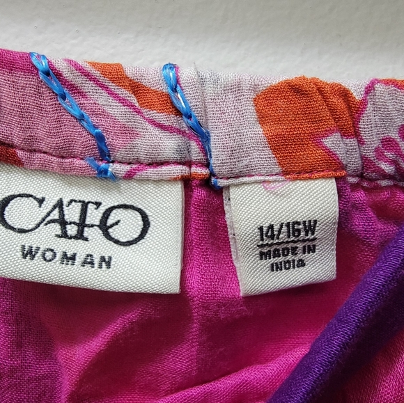 CATO Bohemian Floral skirt w/ sequin. Size 14/16 . - Picture 5 of 10